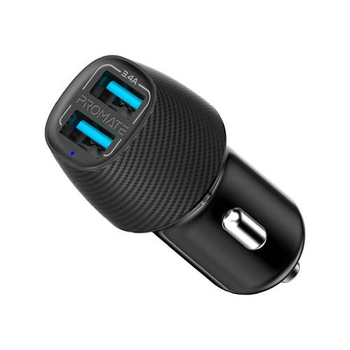 شاحن سيارة بروميت VolTrip-Duo – منفذي USB وشحن سريع 3.4A