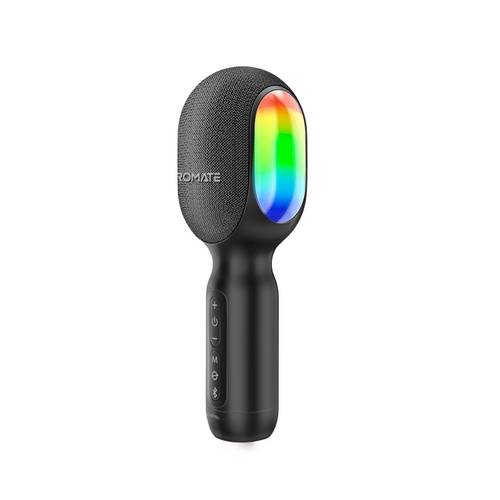 متعة لا حدود لها مع ميكروفون بلوتوث كاريوكي المبتكر المزود بمكبر صوت قوي وأضواء LED مذهلة ووظيفة TWS Duet مع وقت تشغيل يصل إلى 10 ساعات، فهو مثالي للأطفال والكبار