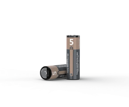 بطاريات Jeebel AA ليثيوم قابلة لإعادة الشحن USB-C سعة 2800mWh حتى 1200 شحنة