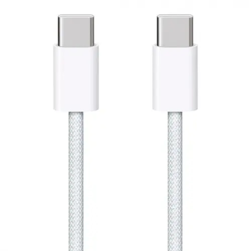 كابل شحن USB-C إلى USB-C بطول 1 متر - أصلي من Apple، قماش مضفر، شحن سريع ودعم نقل البيانات