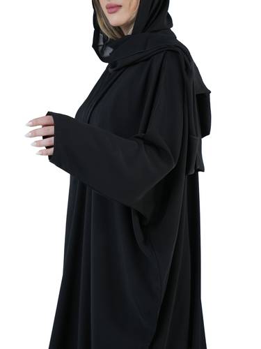 عباية ربع فراشة كريب كوري أسود