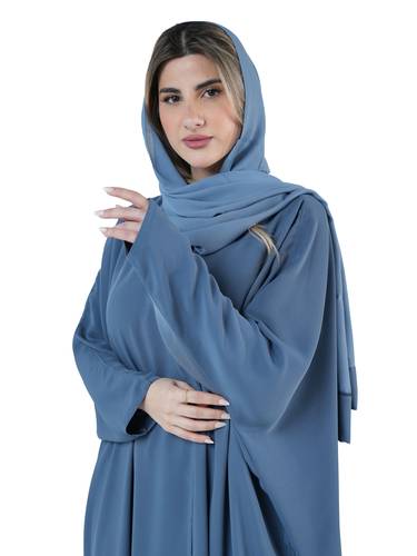 عباية ربع فراشة كريب كوري سماوي
