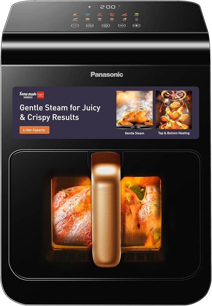   قلاية هوائية PANASONIC صحية بدون زيت م/CC600    سعة 6 لتر - 1450 واط - تحكم رقمى/لمس	