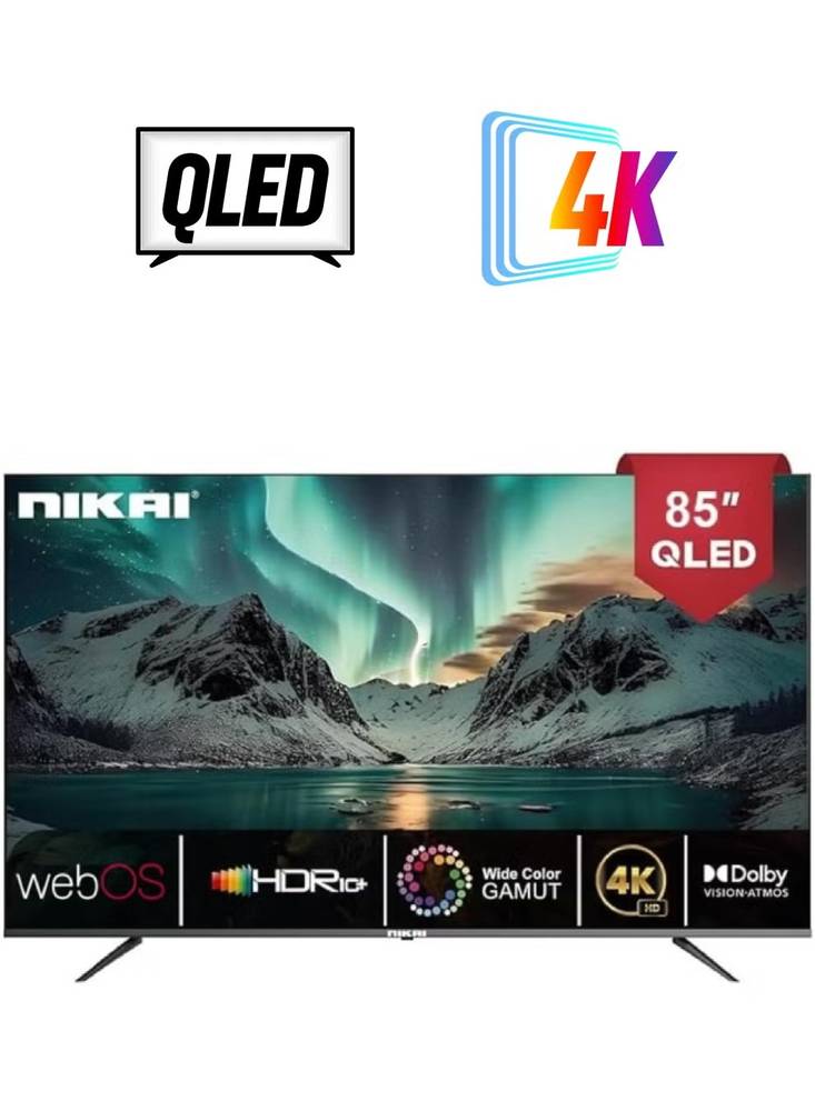   شاشة  NIKAI نوع ( WEBOS QLED) مو/NIK85MEU4QL مقاس 85