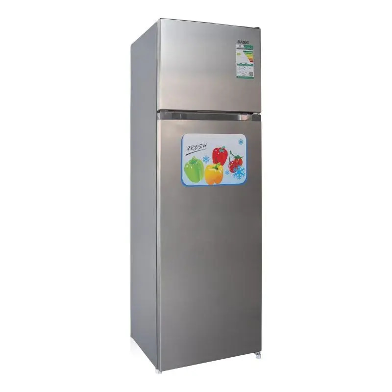 بيسك ثلاجة بابين - 9.2 قدم مكعب - 261 لتر - ستيل - BRD-D280ML