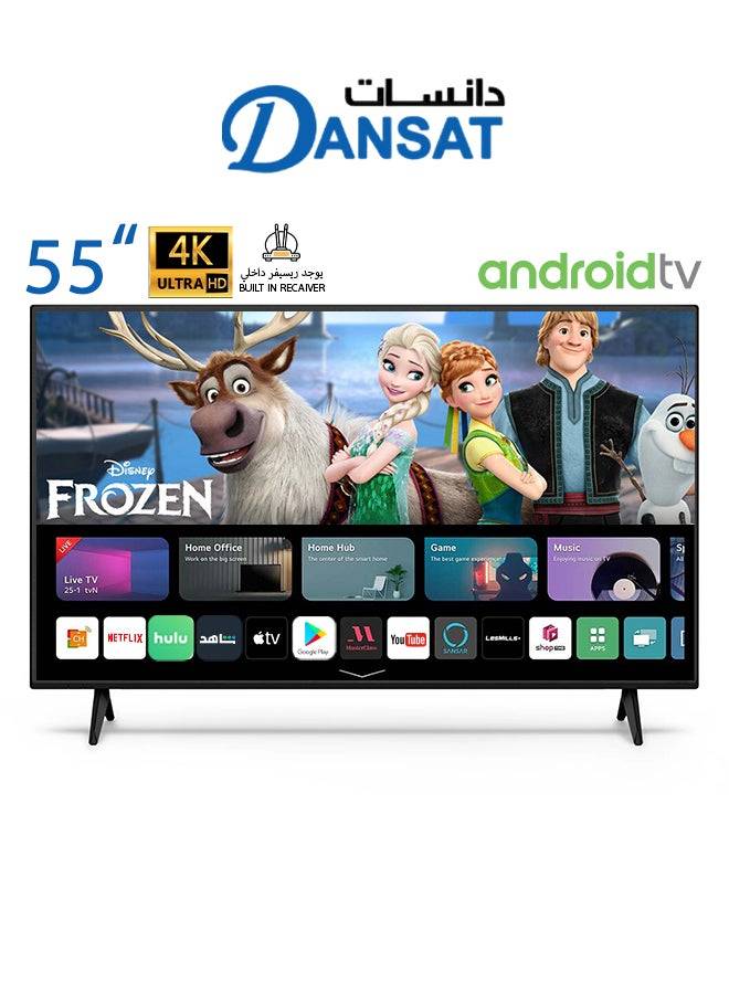   شاشة  DANSAT نوع (LED) م/DTD55BU4K SMART مقاس 55
