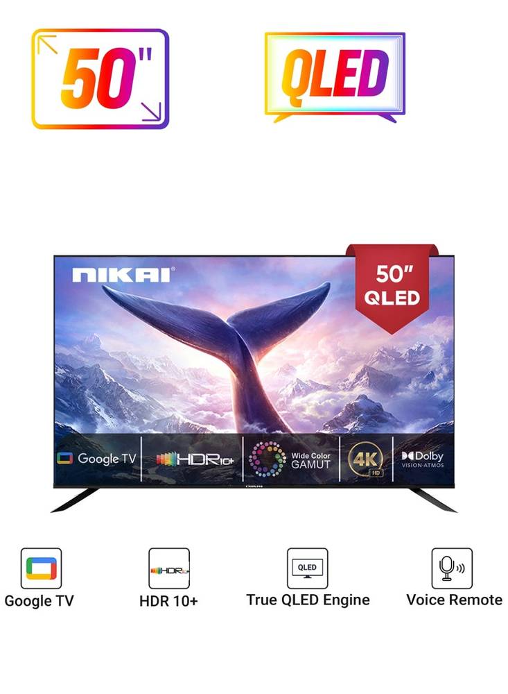 تلفزيون نيكاي Google الذكي Pro 50 بوصة QLED 4K