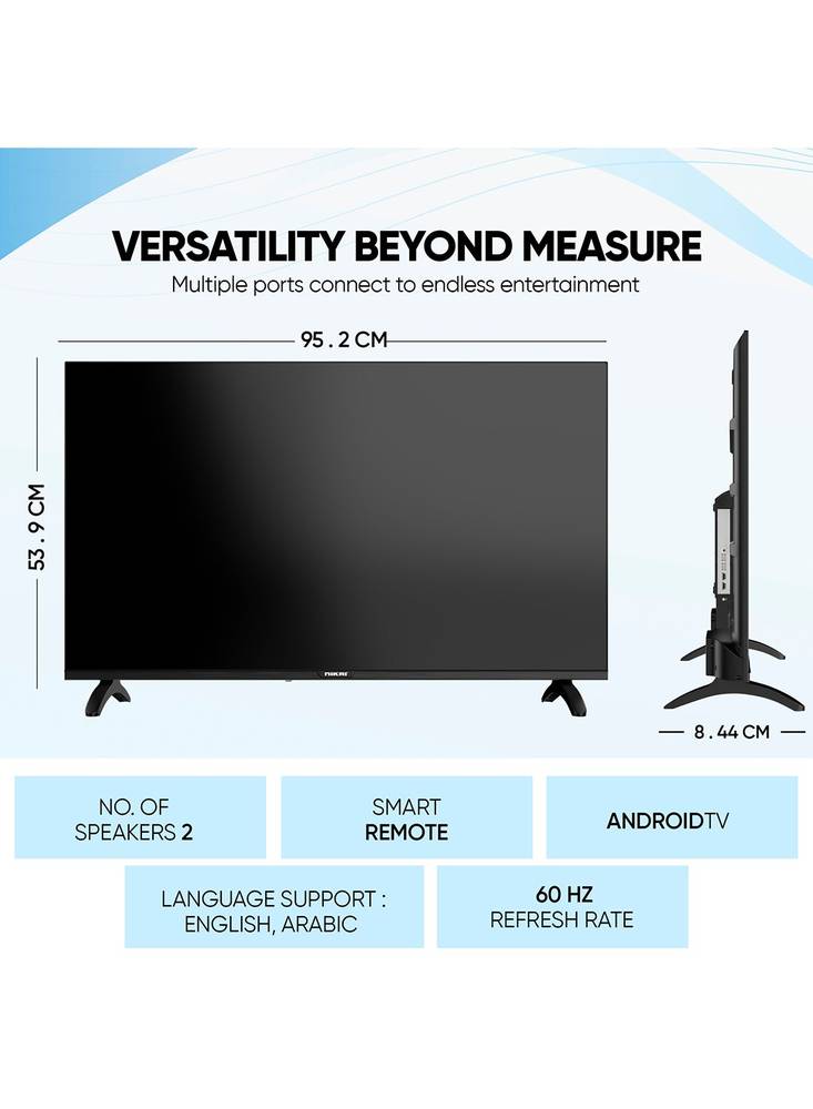 تلفزيون LED ذكي بدقة FHD مقاس 43 بوصة NTV4300SLED أسود 