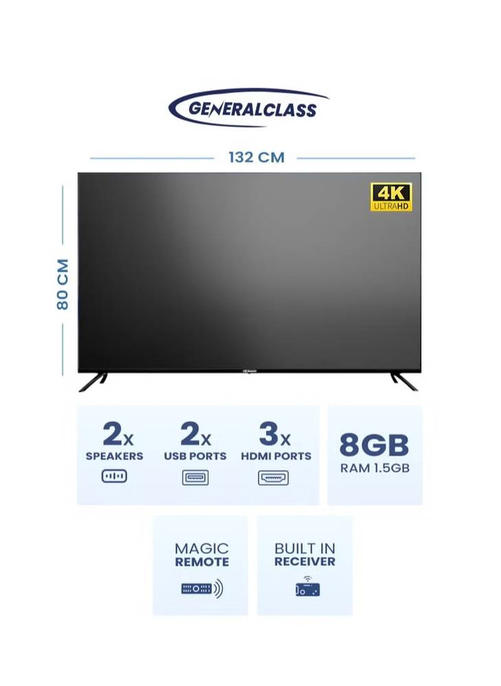   شاشة  GENERAL CLASS نوع (LED) مو/GC-5524 مقاس 55