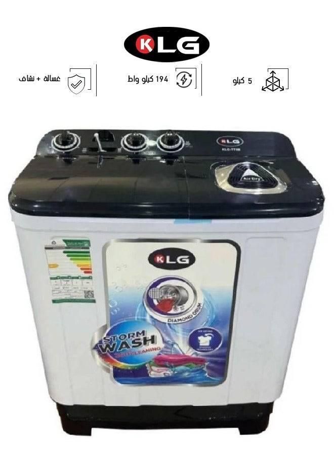   غسالة منزلية حوضين KLG  م/KLG-TT5B - سعة 5 كجم  	