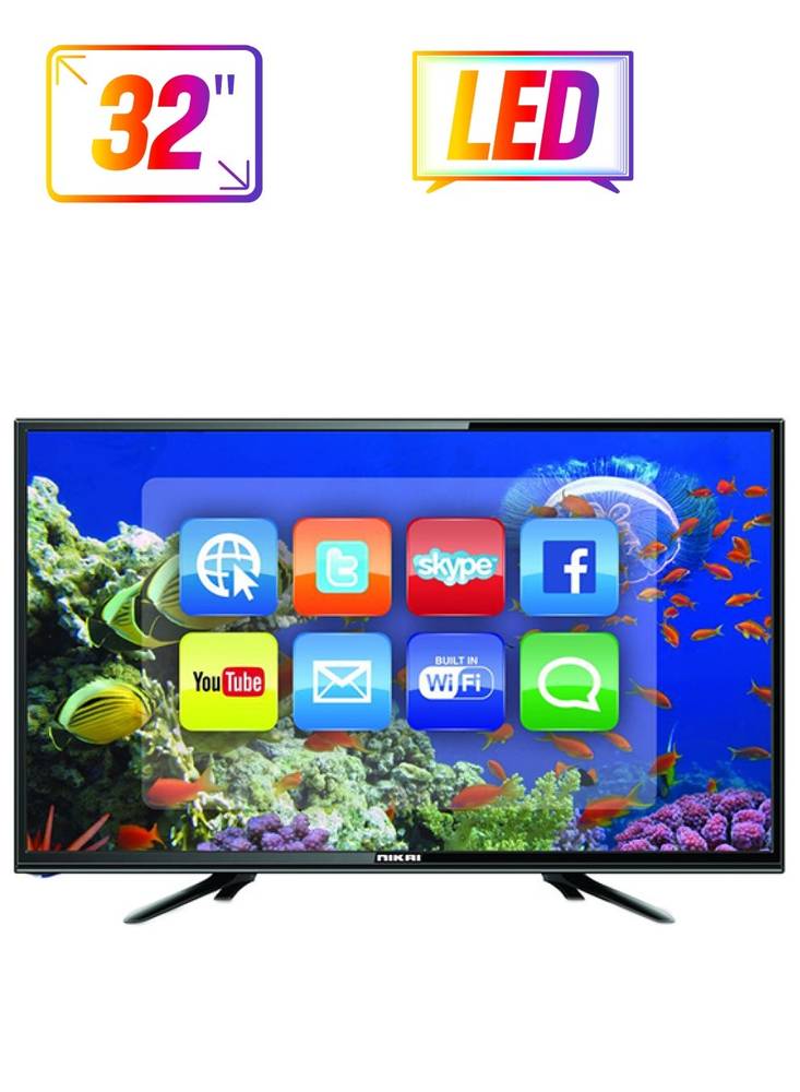 تلفاز LED ذكي مقاس 32 بوصة NTV3200SLED1 أسود