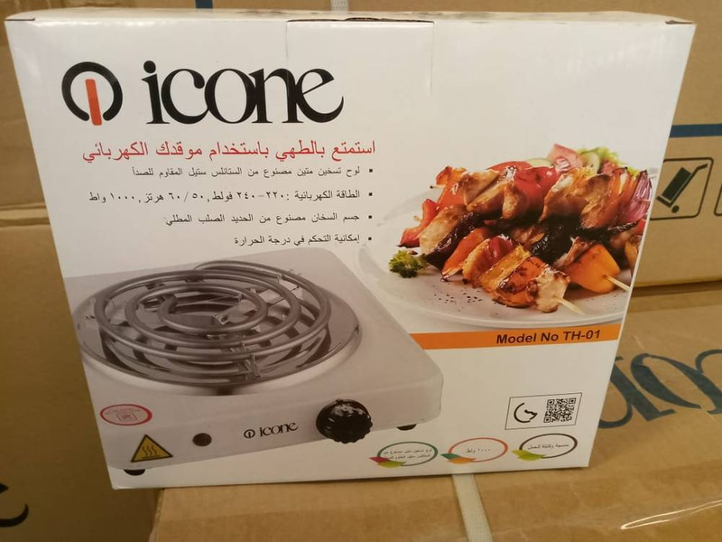 موقد كهربائي حلزوني  محمول TH-01A-01 من ايكون، 1000واط