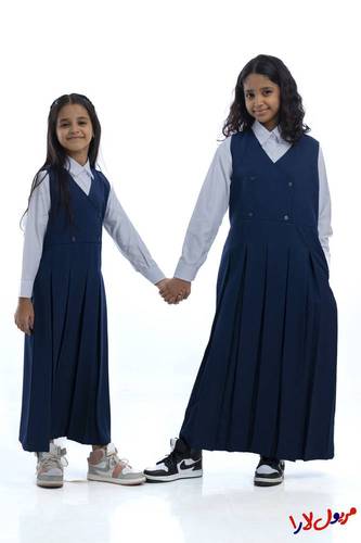 Navy Apron, Four-Button Model - Plain
