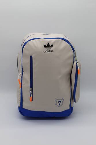 Classic Backpack In A Combination Of Beige And Blue