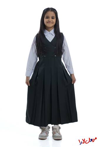 Olive Apron, Four-Button Model - Plain