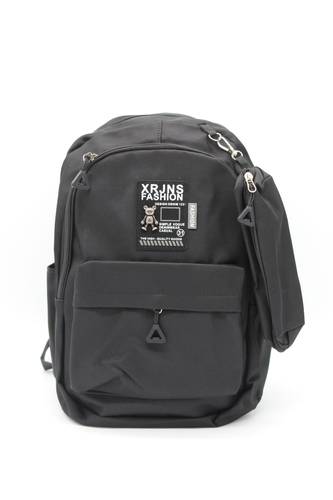 Black Multi-Pocket School Backpack - Fashion Design