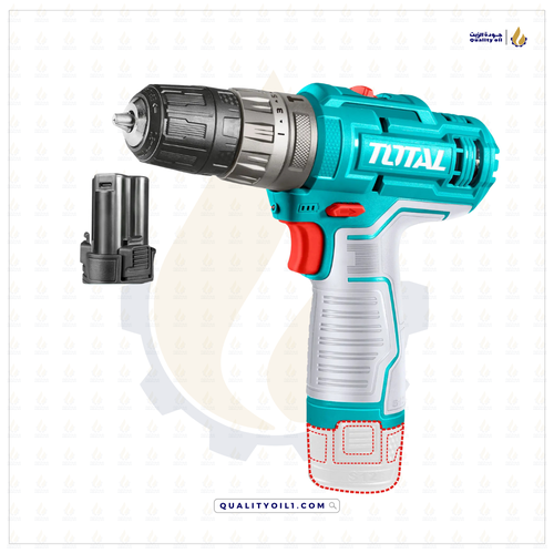 TOTAL | دريل بطارية رجاج - 12V  \ 20N.m