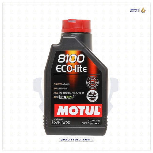 موتول | زيت محرك  5W20 ECO-LITE 8100 - تخليقي بالكامل 
