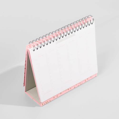 تقويم أسبوعي مكتبي وردي