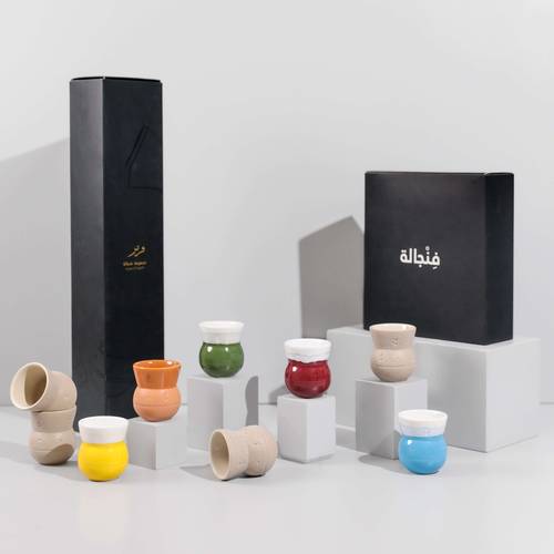 طقم ميني فنجالة من قرمز