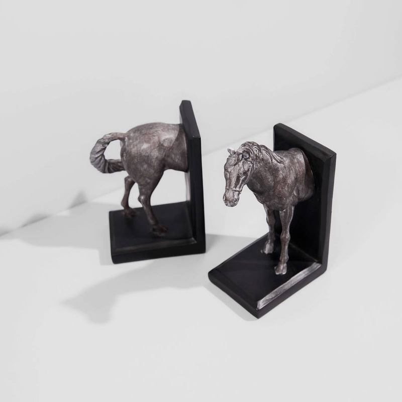 Horse-Shaped Bookend Pair