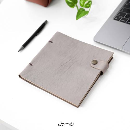 دفتر جلدي | رمادي 