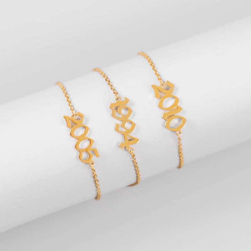 Raseel Gold Birth-Year Anklet
