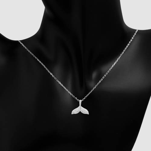 سلسال فضة بكريستال | ذيل الحوت