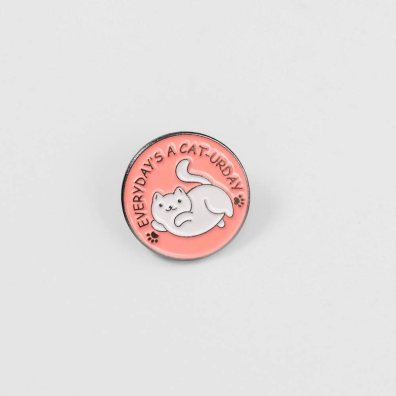 'Everyday's A Cat-urday' Enamel Pin