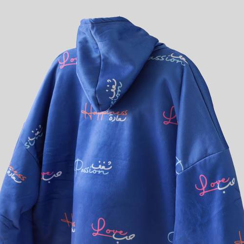 sherpa blanket Hoodie - Happiness