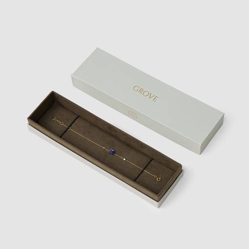 اسوارة بحجر أزرق فاخر من Grove