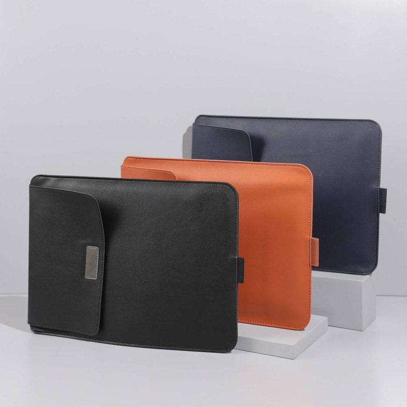 Multi-Function Leather Laptop Sleeve