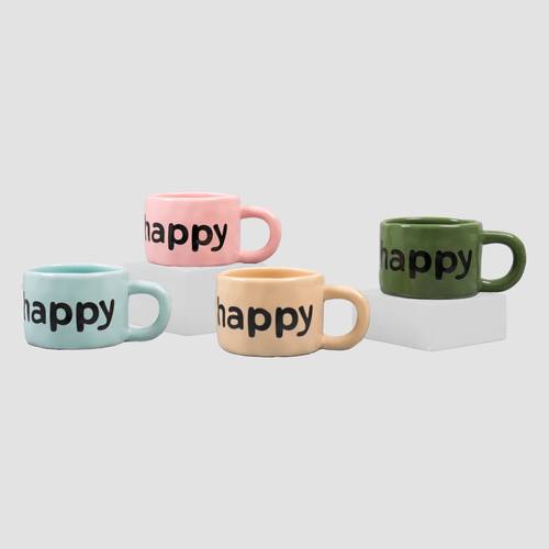 كوب happy بألوان مختلفة