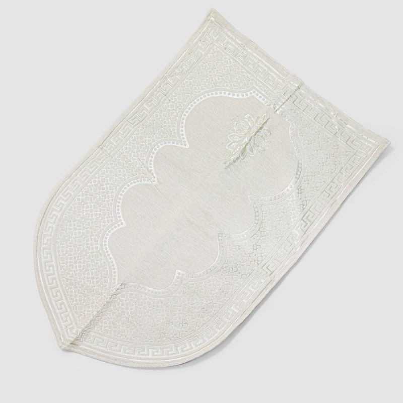 Velvet Prayer Rug — Beige