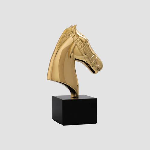 هدية مجسم الخيل الذهبي