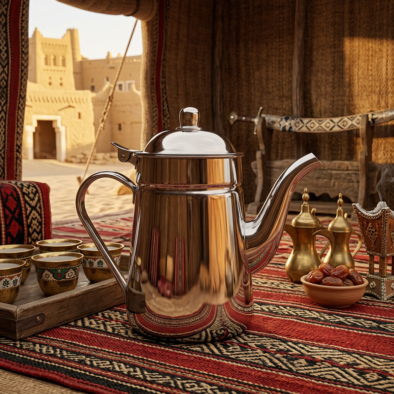 دلة قهوة ستانلس ستيل – ضيافة أصيلة بتصميم عصري