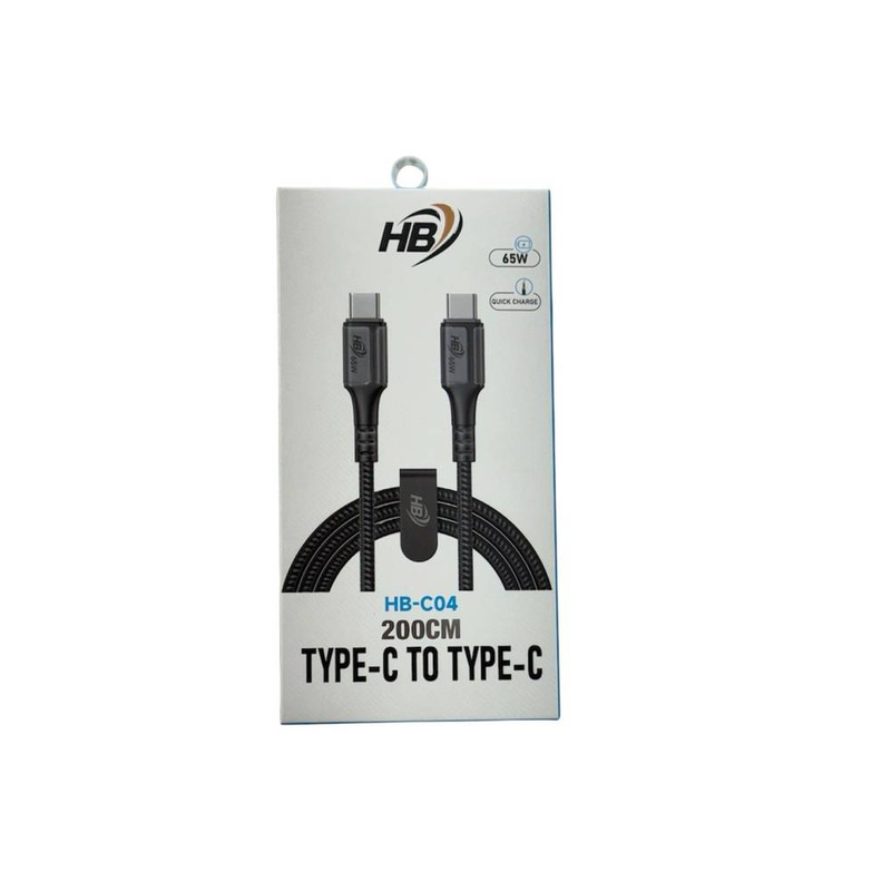 كيبل شحن سريع 65 واط Type-C بطول 2 متر