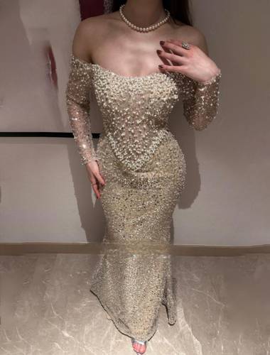 فستان سهره بتطريز انيق