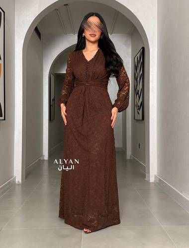 فستان سهره  دانتيل بكرستال