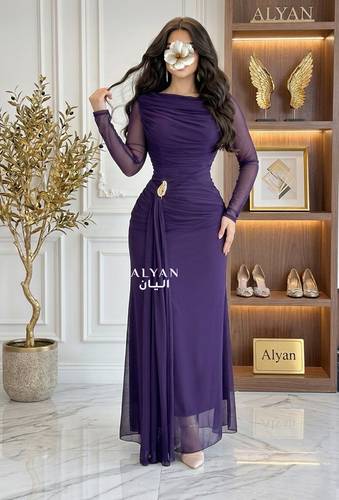 فستان بكسرات عصري ببروش