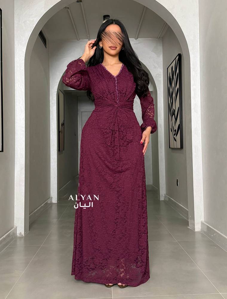 فستان سهره  دانتيل بكرستال