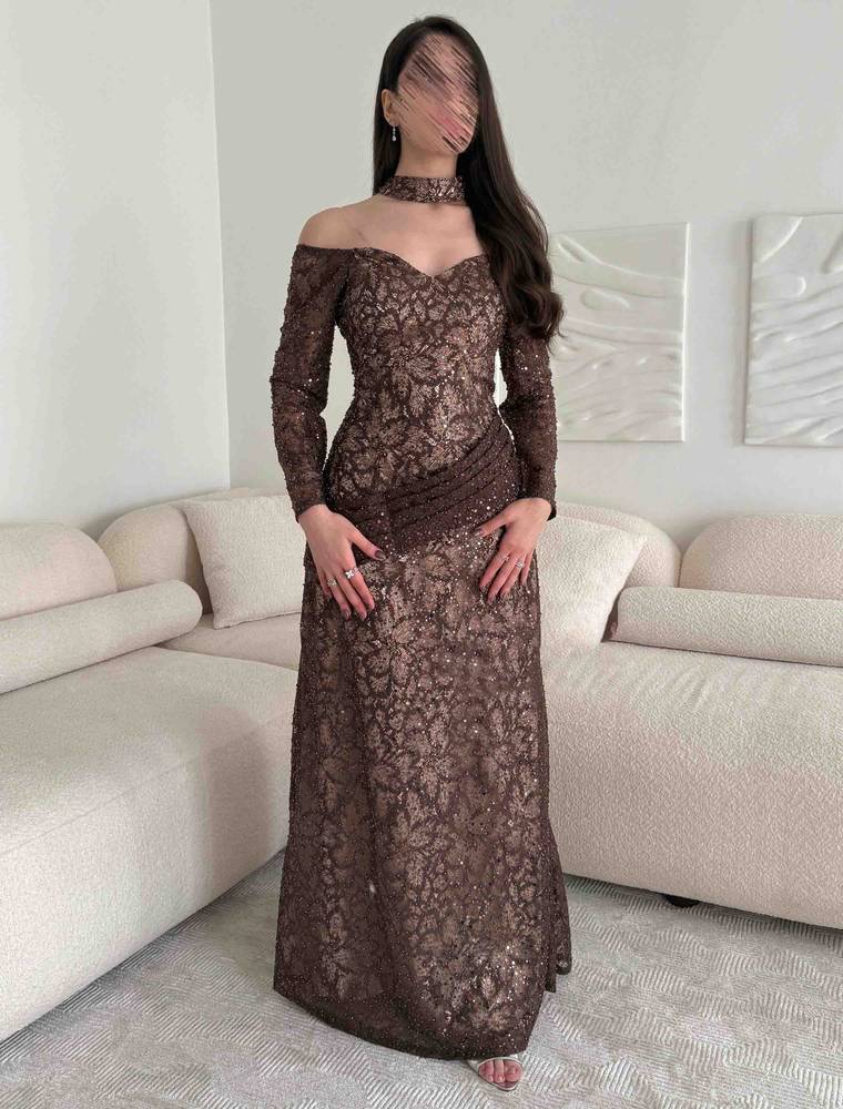فستان سهره دانتل بتطريز