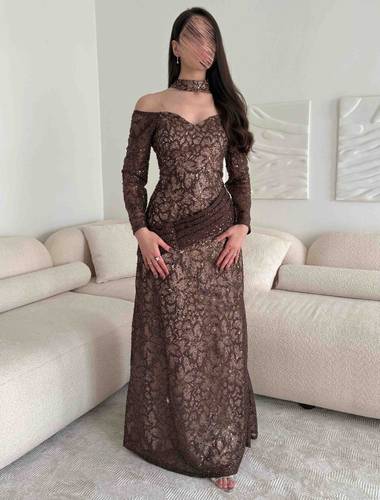 فستان سهره دانتل بتطريز