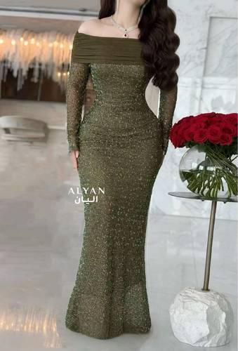 فستان سهرة توب لمعه