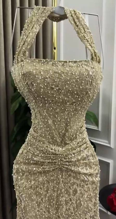 فستان سهره بفصوص براقه 