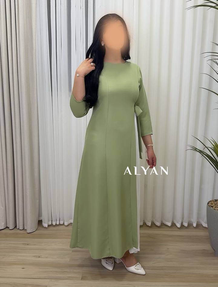 فستان بكسرات الجمب
