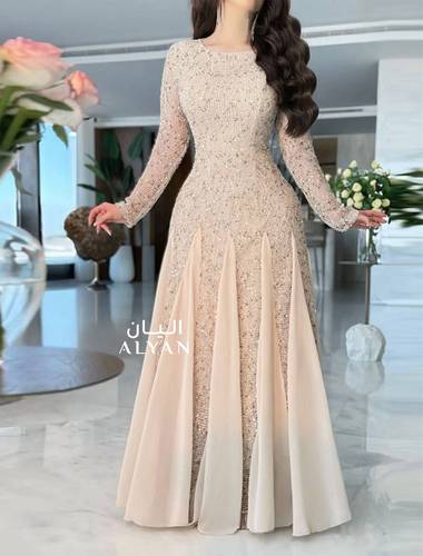  فستان سهرة بترتر لمعه