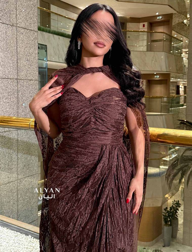 فستان سهره دانتيل بشال