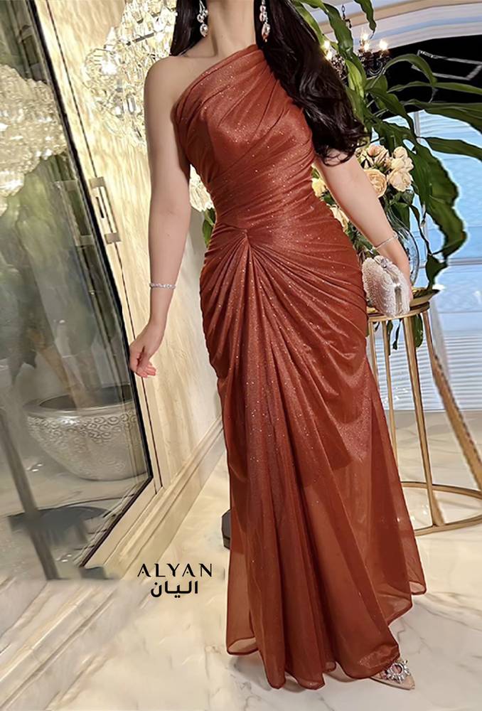 فستان سهرة لمعه كسرات