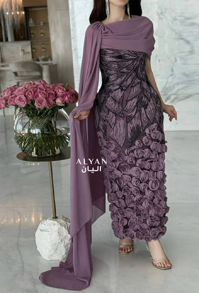   فستان سهرة بورد بكم انيق  